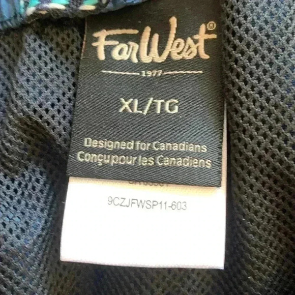 Far West NWOT men’s swim shorts, two front pockets, one back pocket with Velcro - Picture 4 of 5